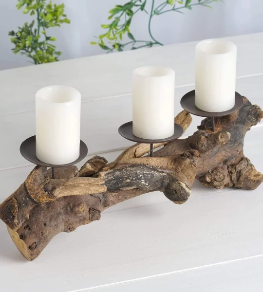 Candle Holders Driftwood