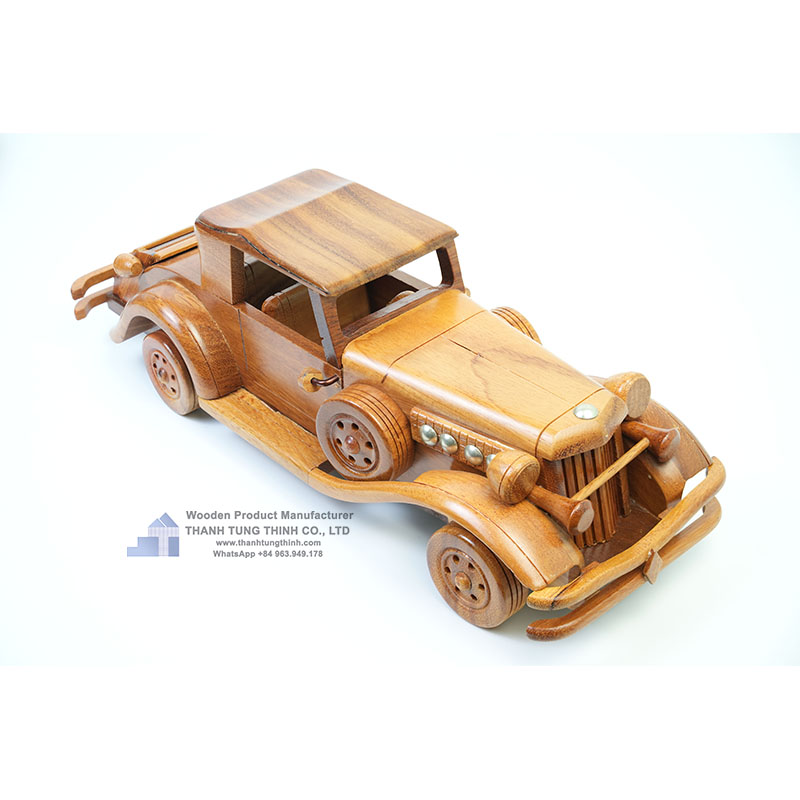 Safe Vintage Wooden Car Model For Children