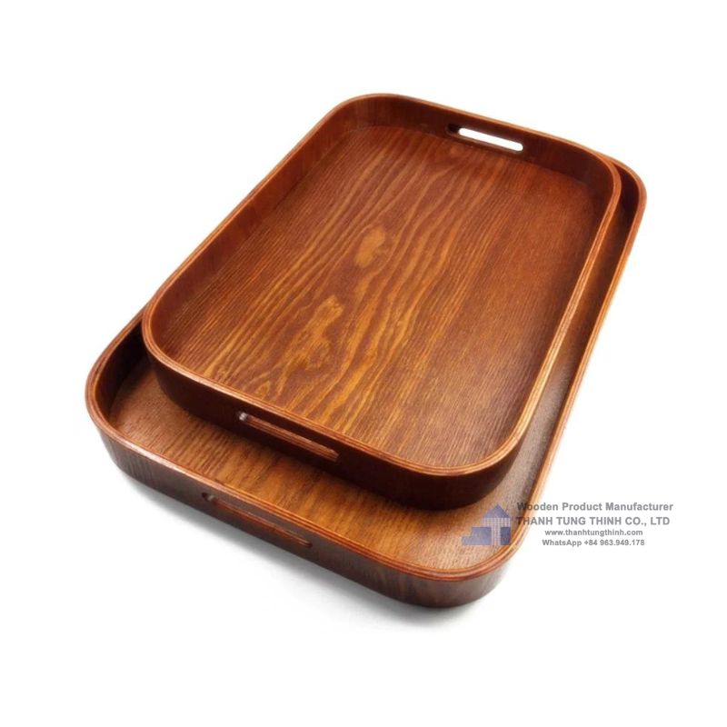 Rounded Edge Wooden Tray