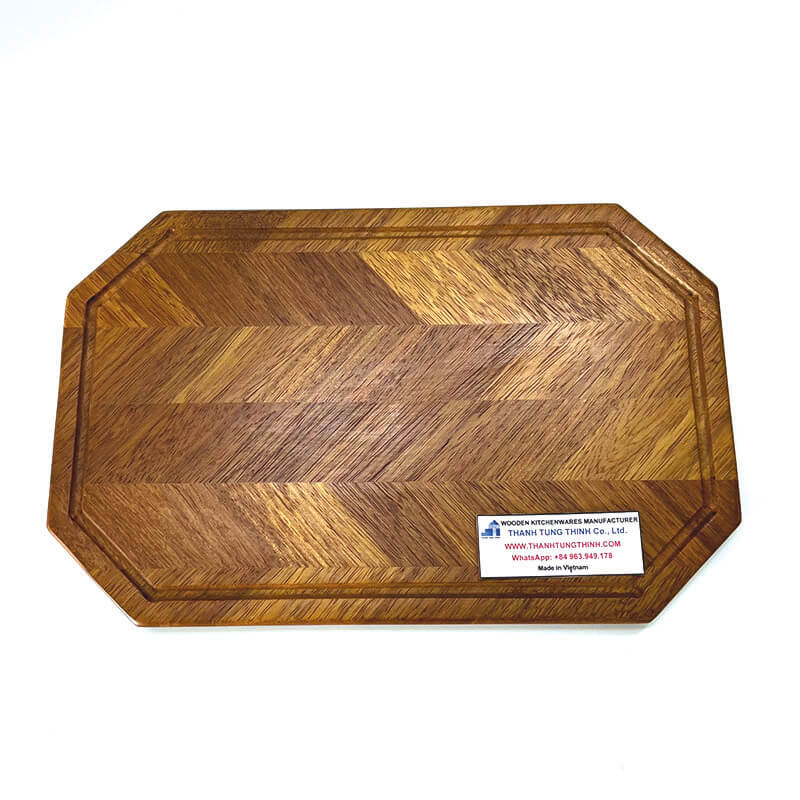 Large Polygon Wooden Cutting Board For Huge Families