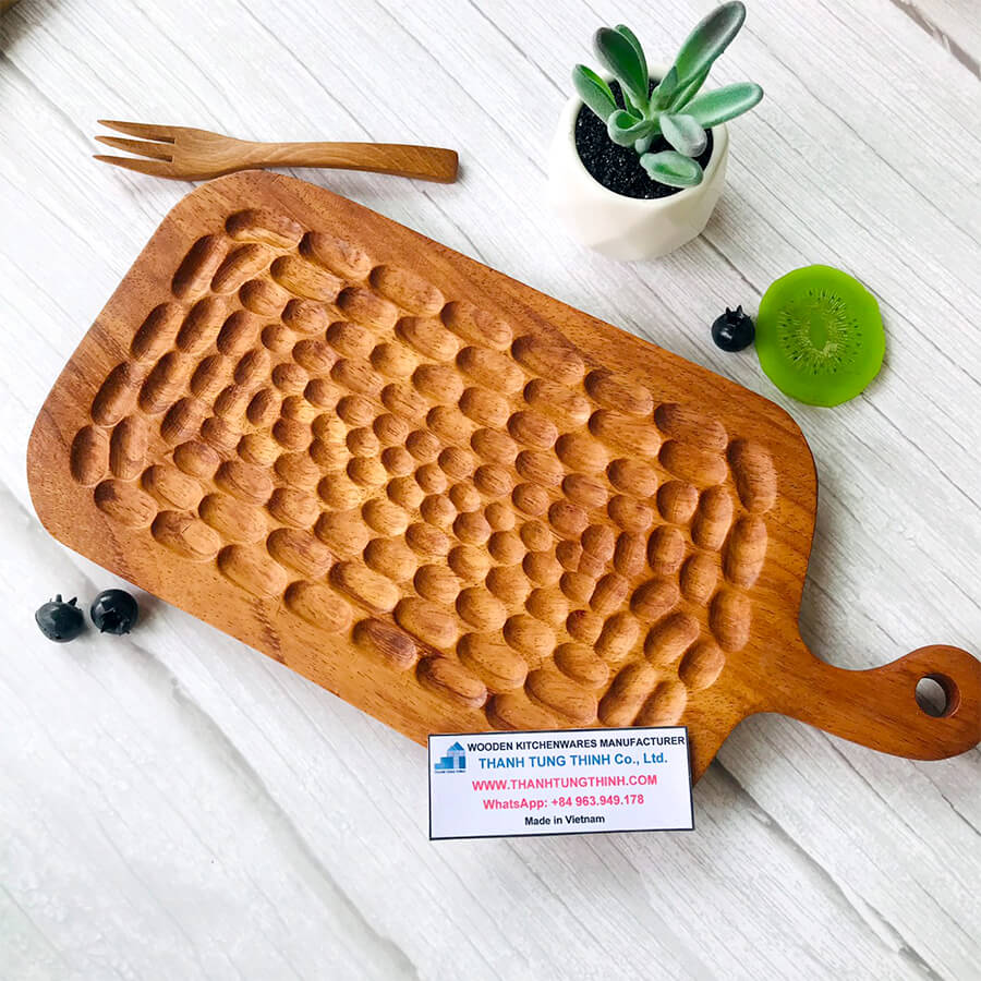 Stylish Wooden Tray With Handle
