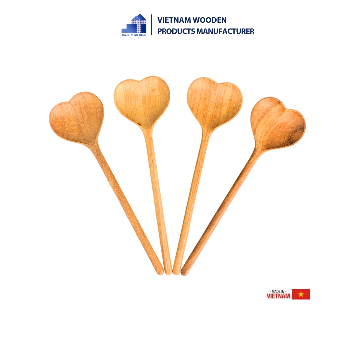 Heart Shaped Wooden Spoon For Couples