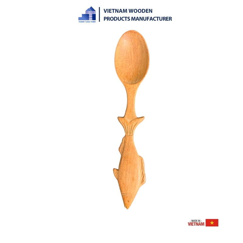 Fish-shaped wooden spoon makes your children more interested in eating