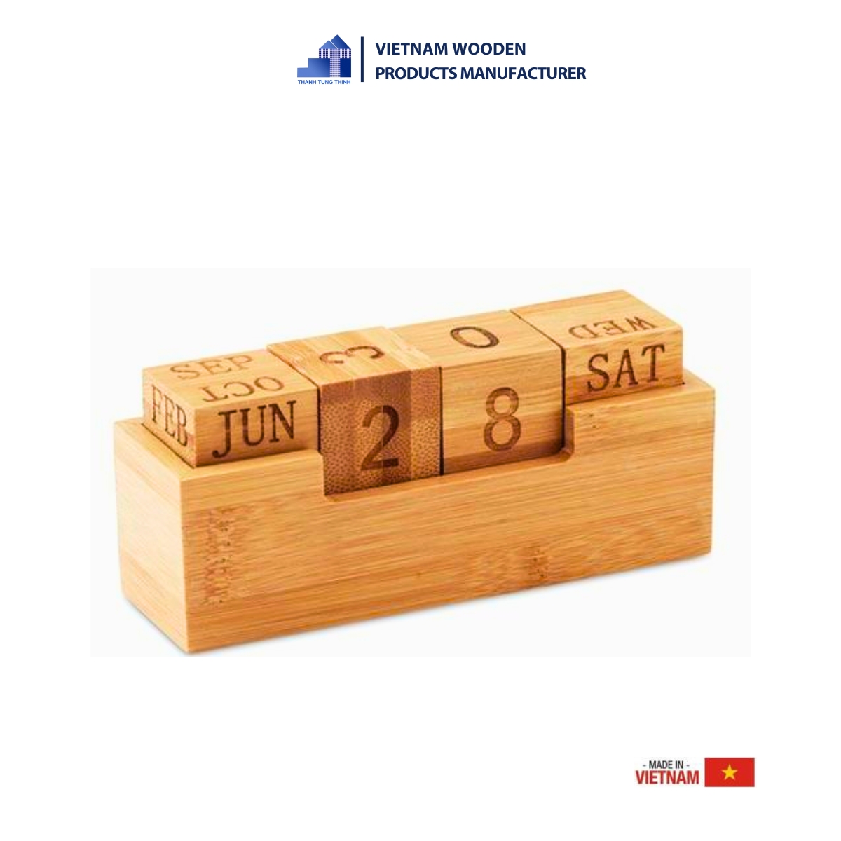 The unique wooden desk calendar is specifically designed for office professionals