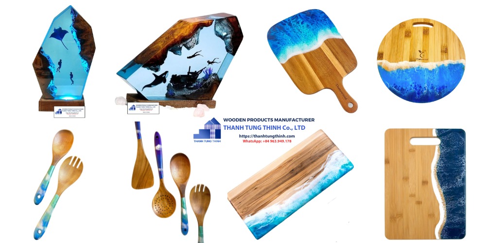 The manufacturer specializes in wooden epoxy production has many years of experience exporting items with epoxy designs to the international market