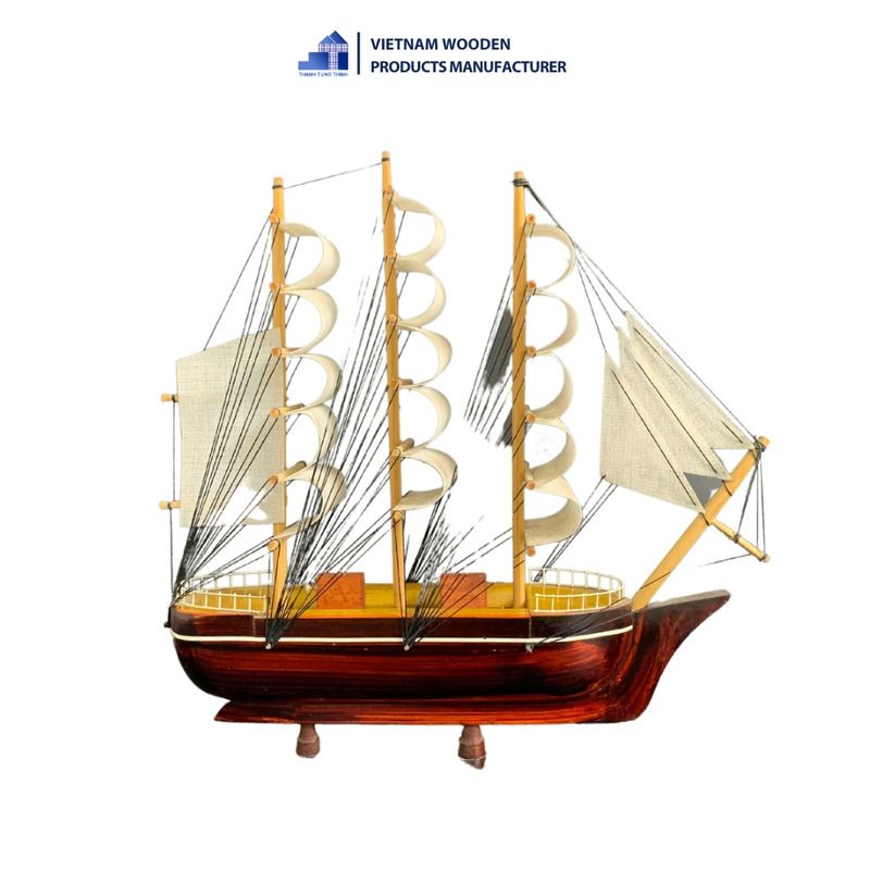 Detail Wooden Ship Model for Home Decoration