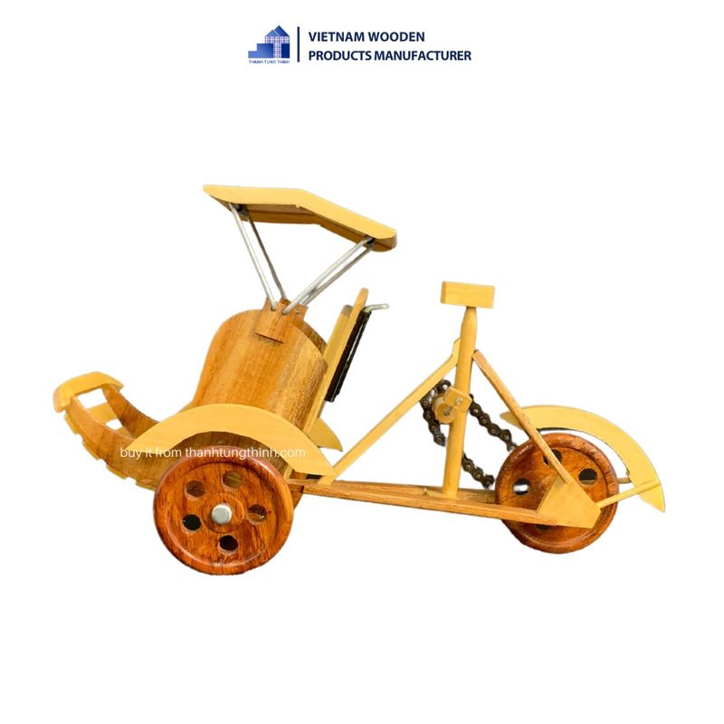 Beautifully Wooden Cyclo Model for Decoration