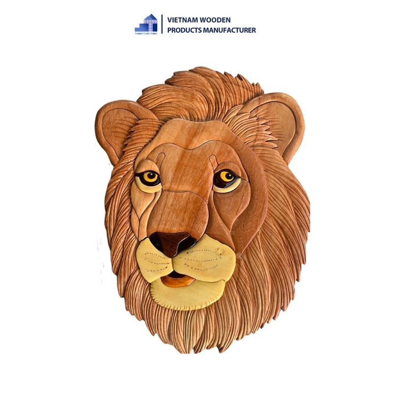 Fancy Lion Wooden Wall Plaques for Your Office
