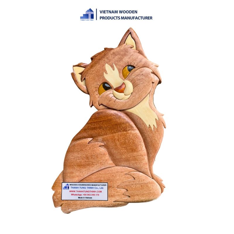 Lovely Cat Wooden Wall Plaques for Decoration
