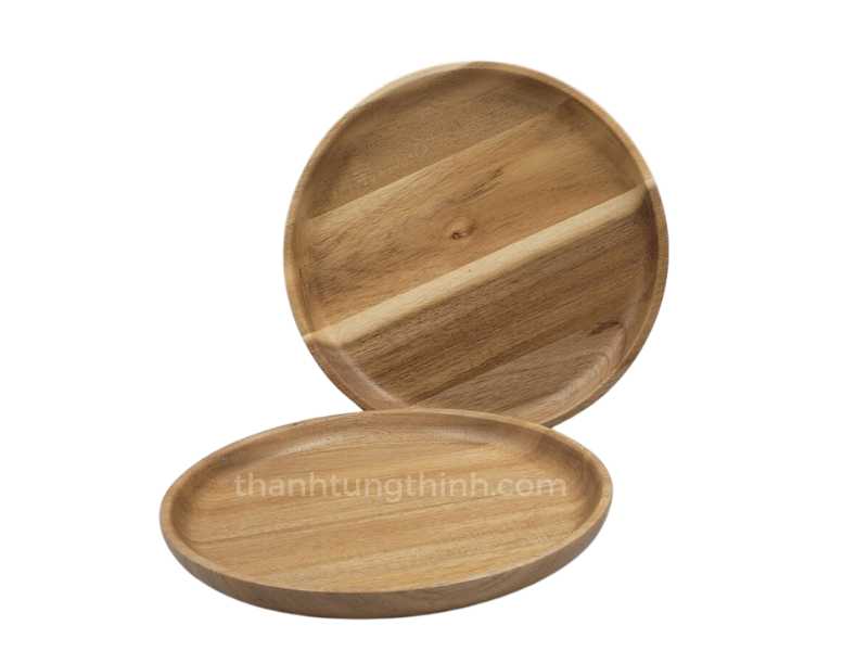 Handcrafted Round Wooden Tray Wholesales