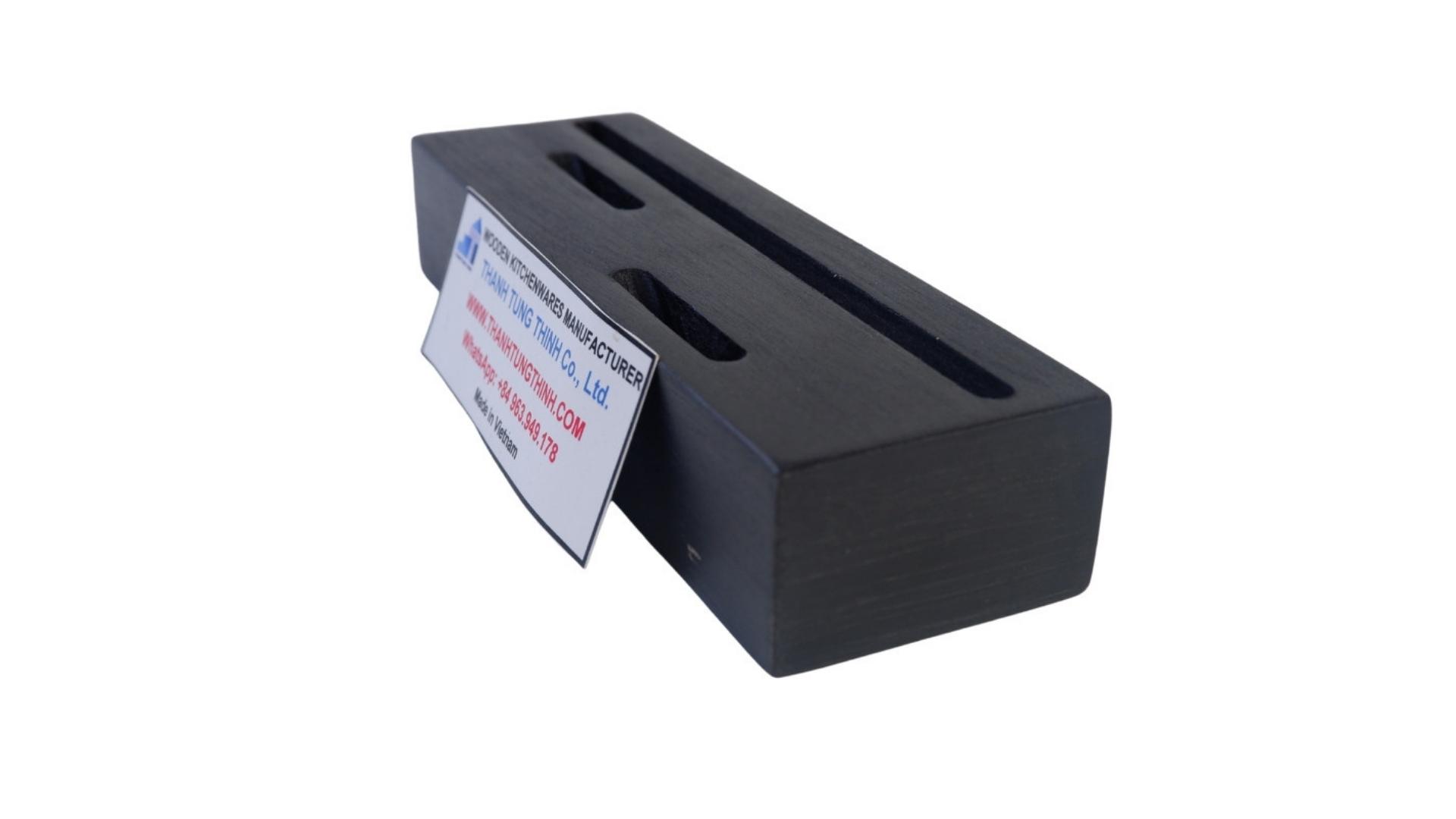 Wooden business card holder for office use, available for wholesale and OEM/ODM customization