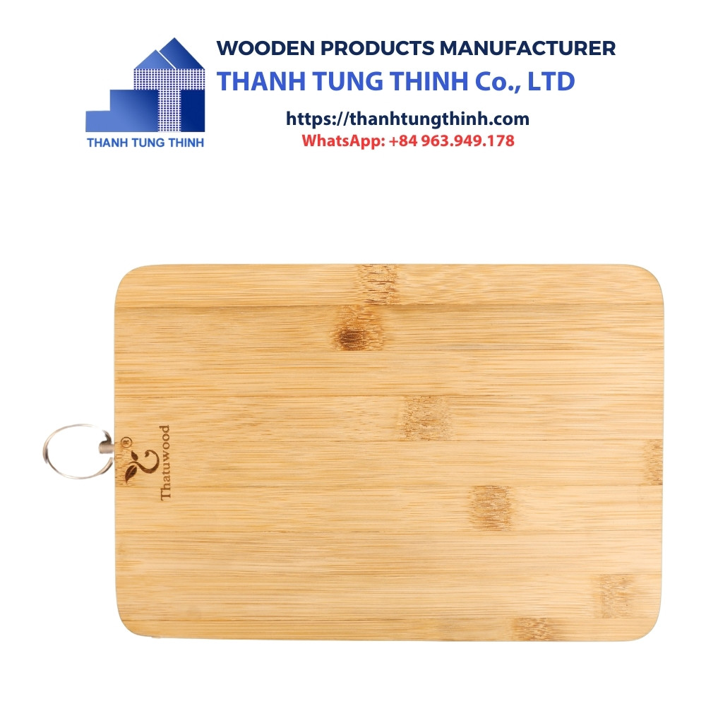 Manufacturer Wooden Cutting Board rectangular shape with wall hook