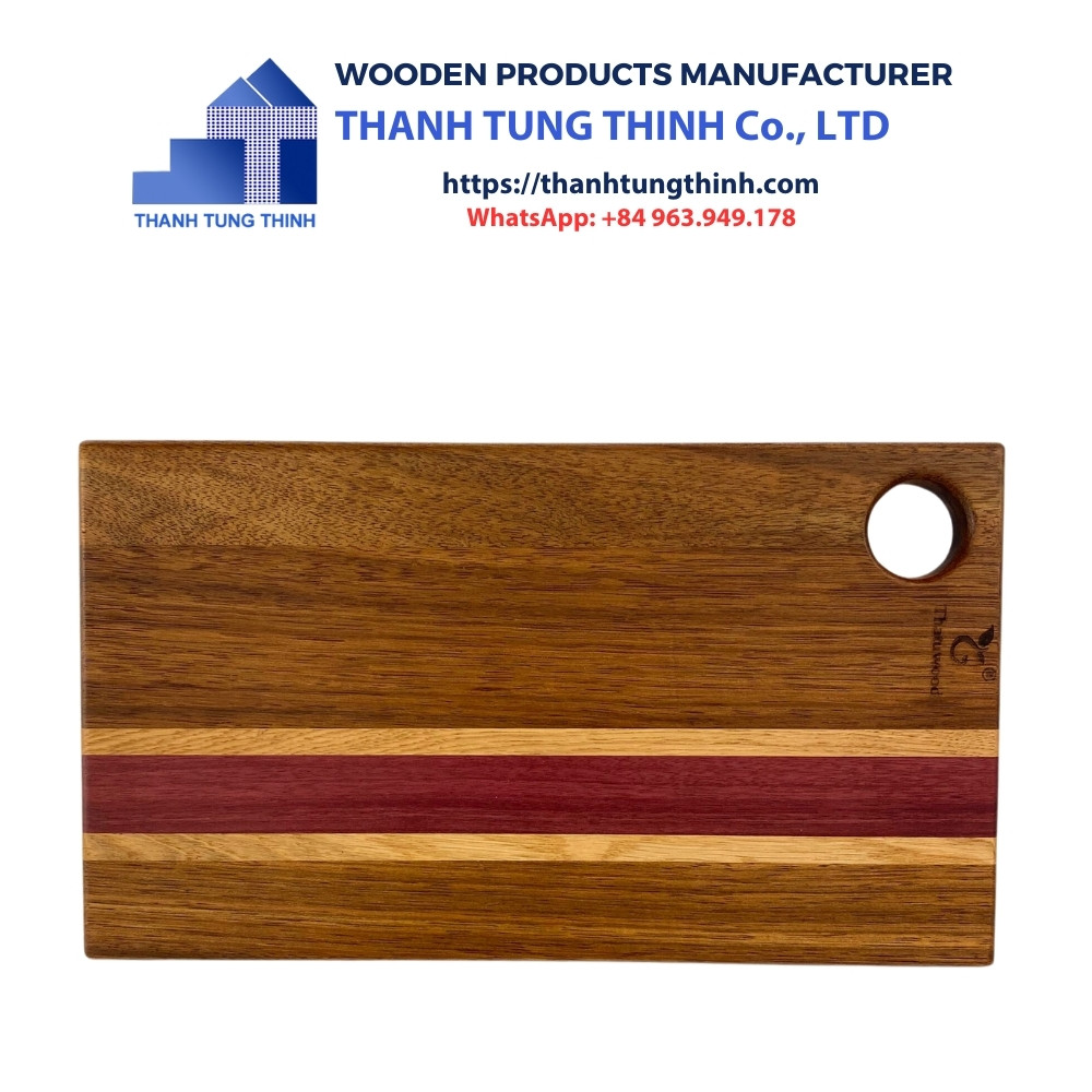 Manufacturer Wooden Cutting Board rectangular shape with hole for wall hook