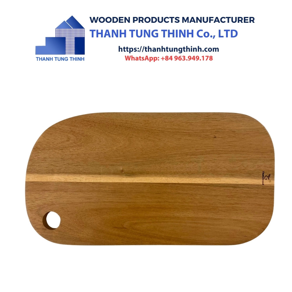 Manufacturer Wooden Cutting Board rectangular shape with rounded edges