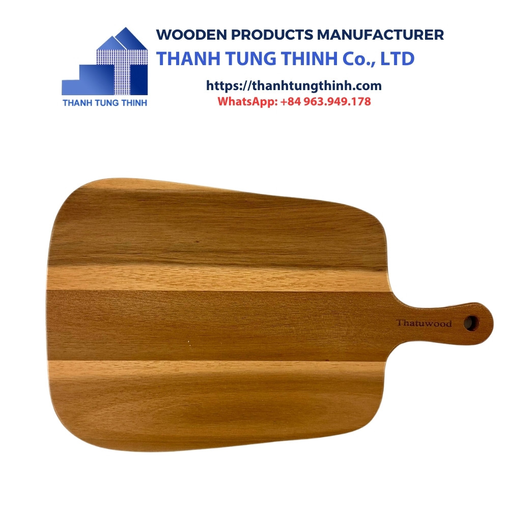 Manufacturer Wooden Cutting Board fan-shaped with handle