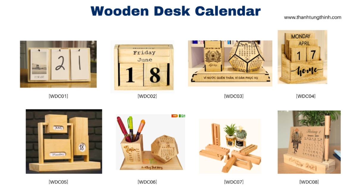 Revealing the Wooden Desk Calendars models that are most imported by many wholesalers