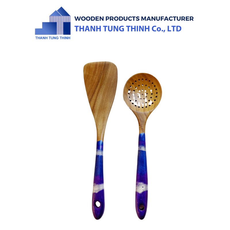 Elevate Culinary Artistry with Beautiful Wooden Epoxy Spoons Crafted by the Premier Manufacturer for Every Chef