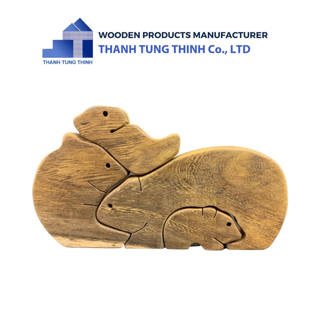 Wholesaler Wooden Toy bear family
