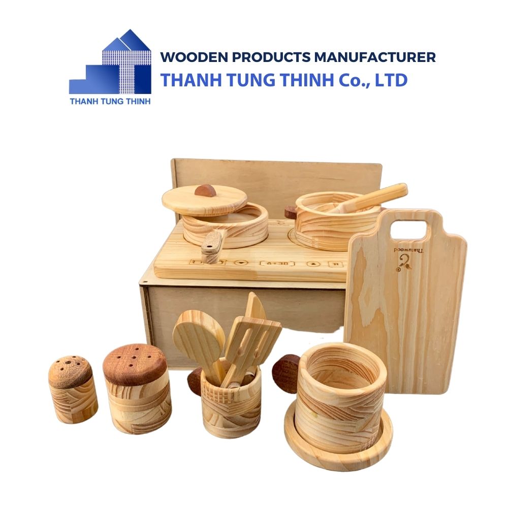 Wholesaler Wooden Toy cooking set for children to play with family