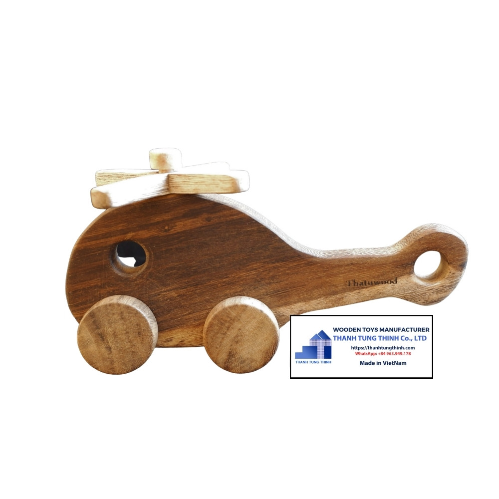 Wooden Toys Manufacturer Helicopter for Children with Safe Edges
