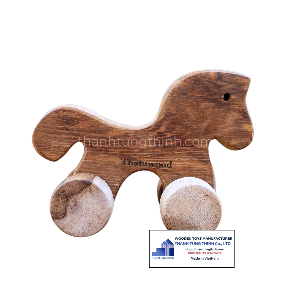 Wooden Toys Manufacturer for Children in the Shape of Horses Wooden Toys in the Shape of Animals with Round Edges An