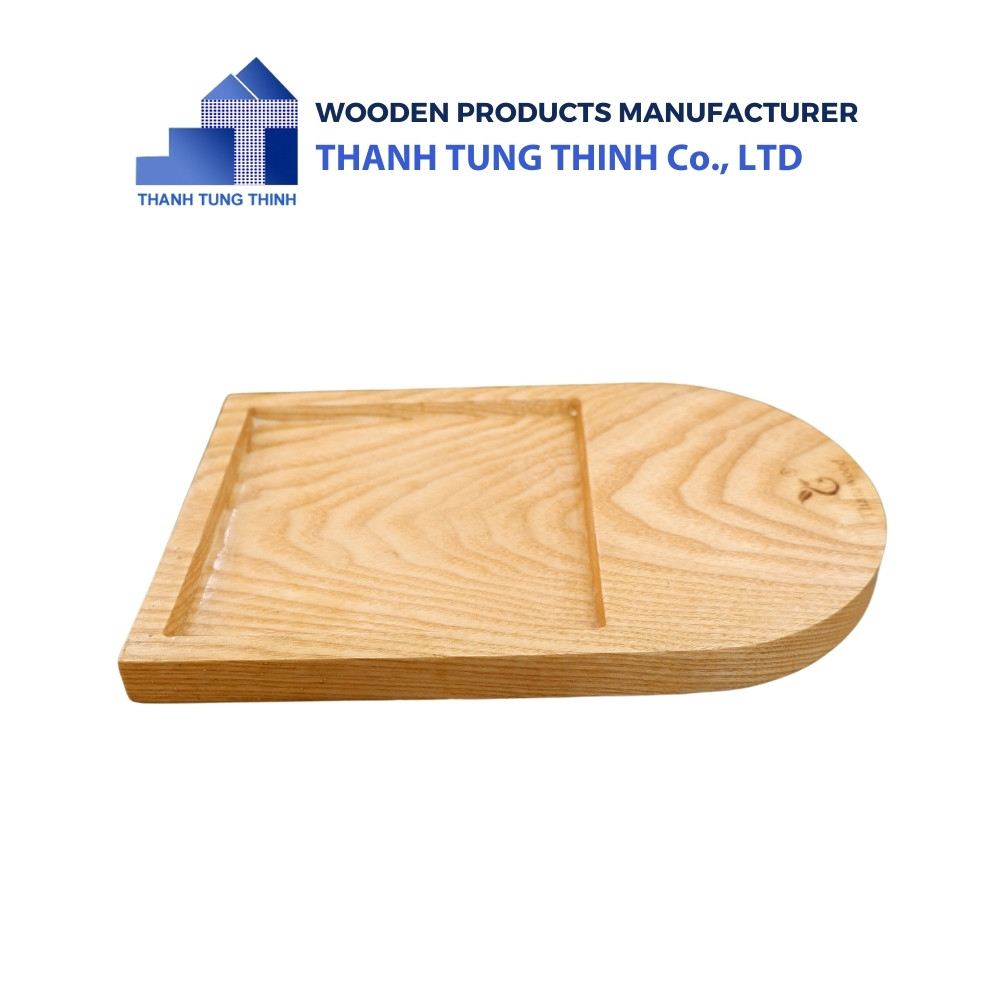 Wholesaler Wooden Tray Small rectangular shape with a strange rounded top