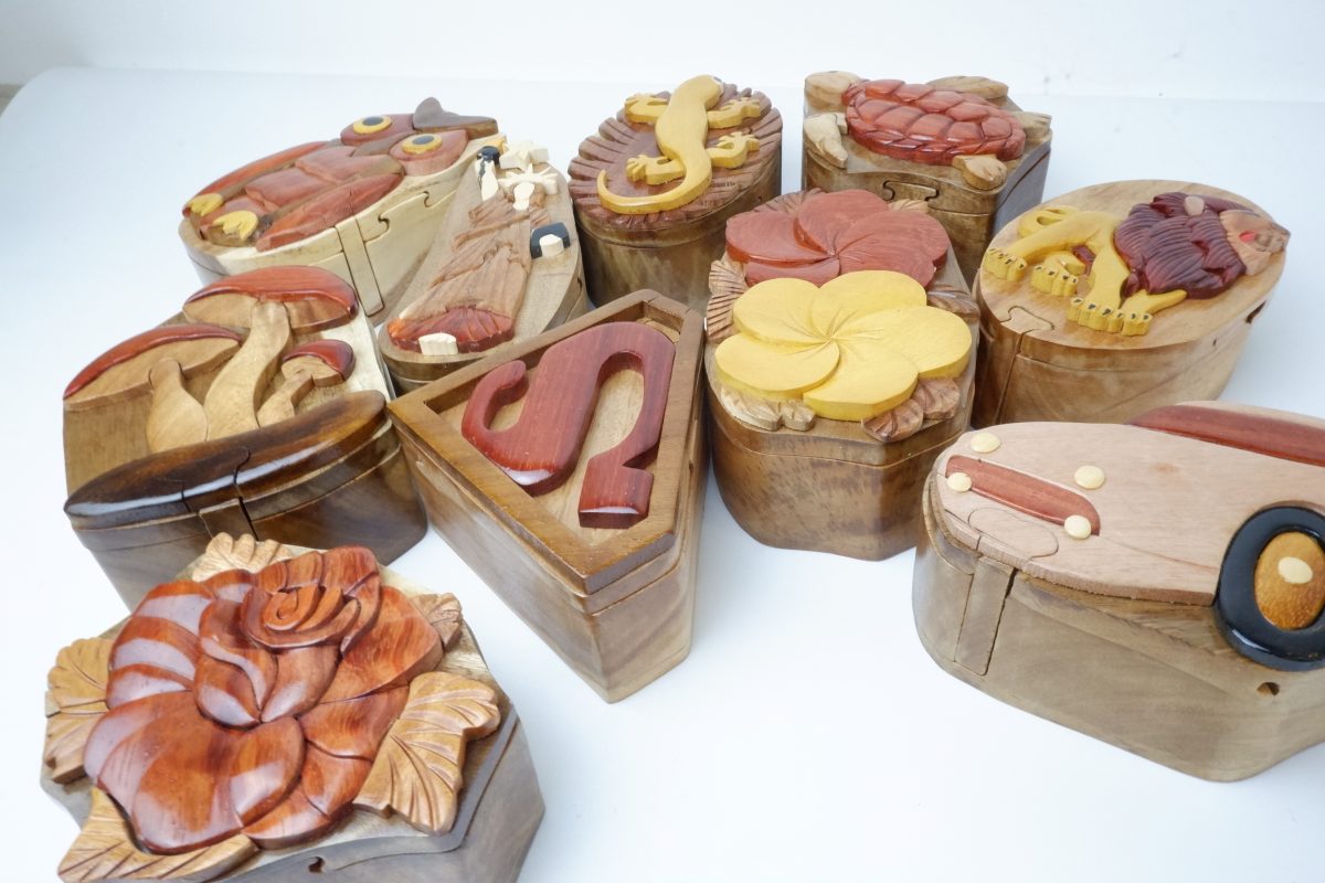 Wooden puzzle box
