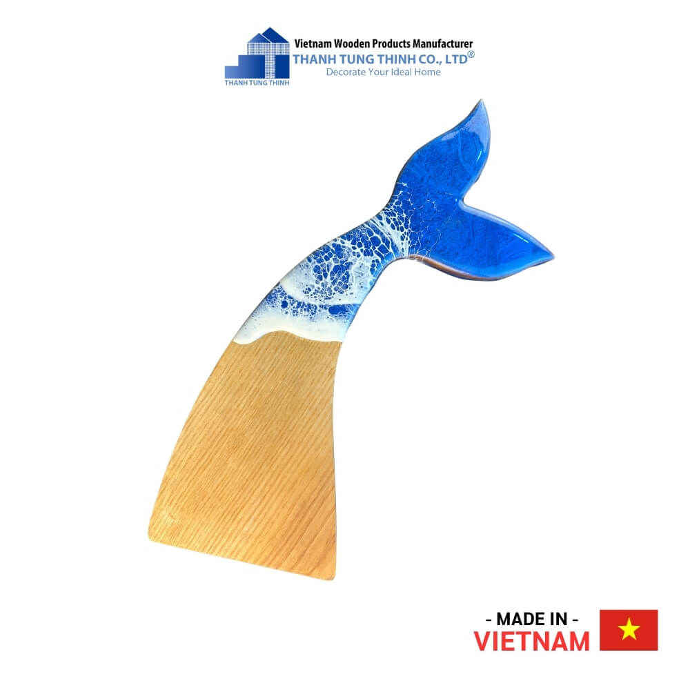 Mermaid Tail Epoxy Wood Tray Thanh Tung Thinh
