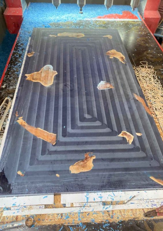 Precision-crafted CNC epoxy wooden tables