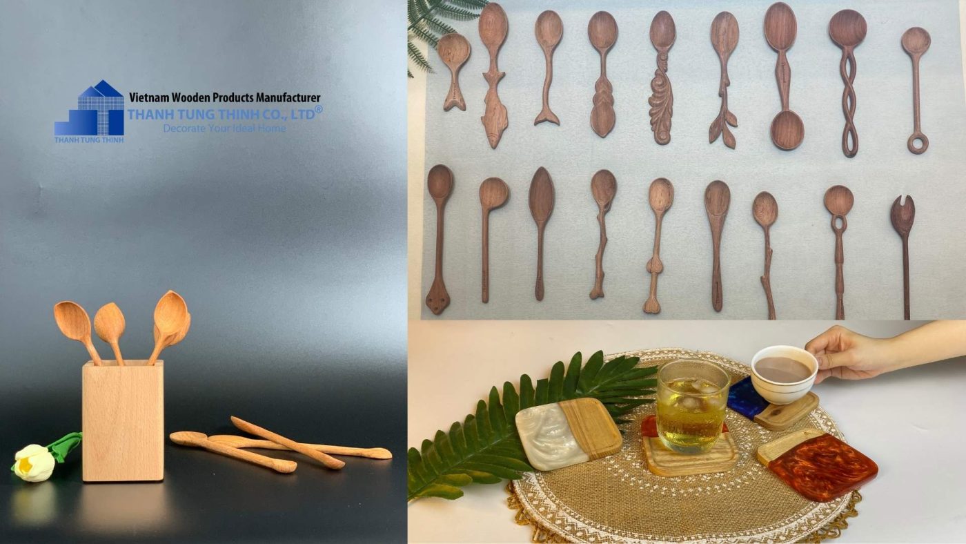 Premium wooden utensils crafted for a luxurious kitchen experience