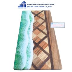 Culinary fusion epoxy cutting board