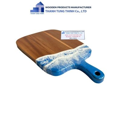 Square Epoxy Cutting Board with Handle