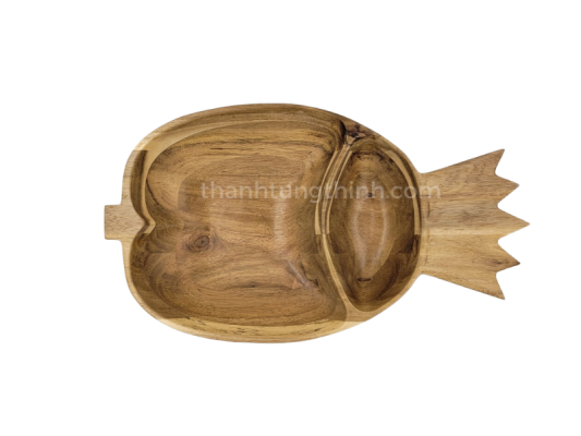 Pineapple-Shaped Wooden Tray
