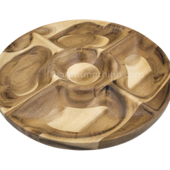 Alternative view of Flower-Shaped Wooden Tray