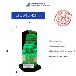 Alternative view of Multiple Color Cylinder Wooden Lamp