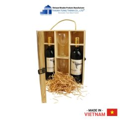 2 Bottle Wooden Wine Box With Snap-on Lid Design Thanh Tung Thinh | 01