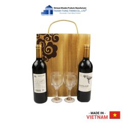 2 Bottle Wooden Wine Box With Snap-on Lid Design Thanh Tung Thinh | 02
