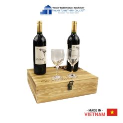2 Bottle Wooden Wine Box With Snap-on Lid Design Thanh Tung Thinh | 03
