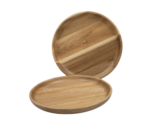 Handcrafted Round Wooden Tray
