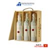 3 Bottle Wooden Wine Box With Magnectic Latch Thanh Tung Thinh