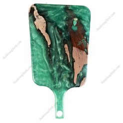 Tiffany Blue Epoxy wood tray