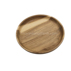 3round wooden tray
