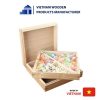 4-Compartments wooden candies box