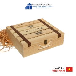 4 Bottle Wooden Wine Box With Snap-On Lid Design Thanh Tung Thinh | 01