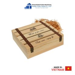 4 Bottle Wooden Wine Box With Snap-On Lid Design Thanh Tung Thinh | 02