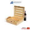 4 Bottle Wooden Wine Box With Snap-On Lid Design Thanh Tung Thinh