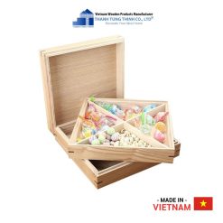 4-Compartments Wooden Candies Box Thanh Tung Thinh | 01