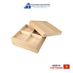 4-Compartments Wooden Candies Box Thanh Tung Thinh
