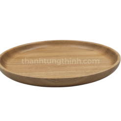 4round wooden tray