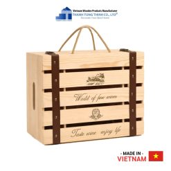 6 Bottle Wooden Wine Box with Snap-on Lid Design Thanh Tung Thinh | 01